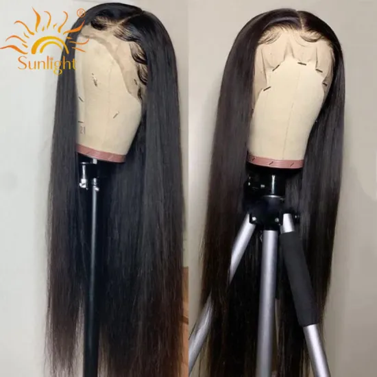 Sunlight 100% virgin human hair wigs best vendors 10A wig cambodian long straight hair 30 inch human hair wigs