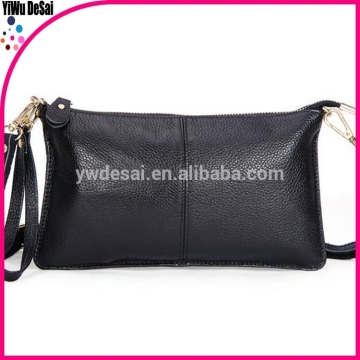 hot selling women black genuine leather messenger bags