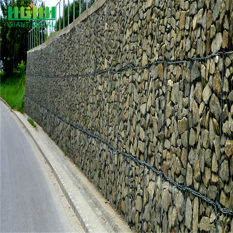 PVC Coated Box Mesh Glass Rock For Gabion