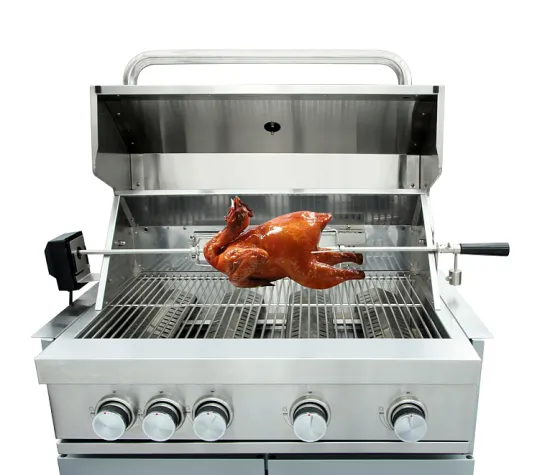 30inch 4 burner BBQ grill for outdoor kitchen with rotisserie