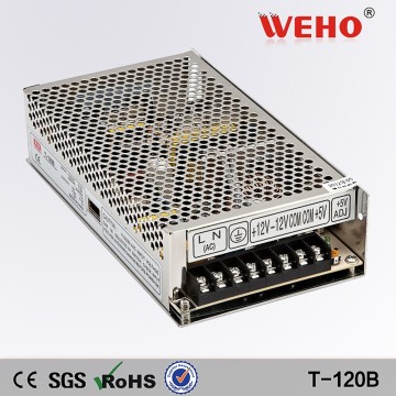 CE&ROHS certificate T-120W 120watt triple swtiching power supply