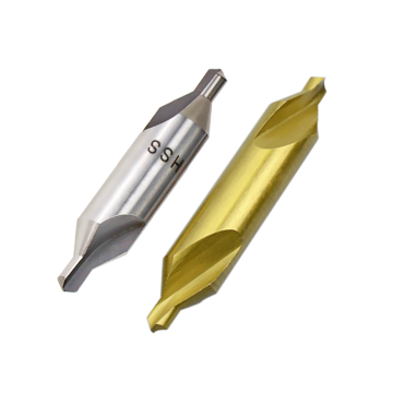 Custom Tungsten Carbide HSS Double End Center Drills with TiN Titanium Coating