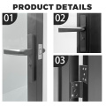 Modern Double Tempered Glass Aluminum Swing Casement Door
