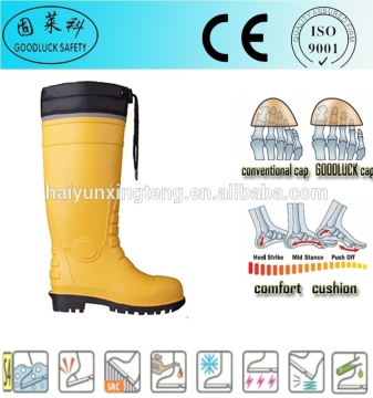 Rigger Style Cheap Custom PVC Rain Safety Gumboots