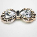 Gold Tone metalliserad plast Bow Clips Heart Diamond