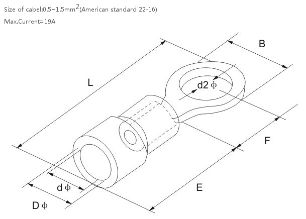 Insulated Ring Terminals-RV1.25-32