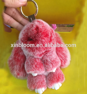 creative plush small pendant doll rabbit hair fur hanging key-chain ring