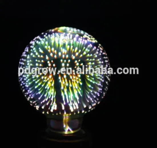 Newest design led christmas light G30 Fireworks decoration 3D LED bulbs replacement G95 led filament