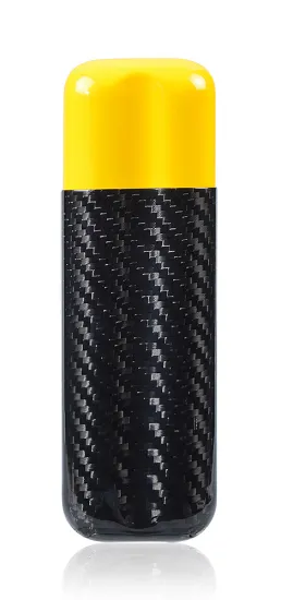 Painted yellow color carbon fiber humidor