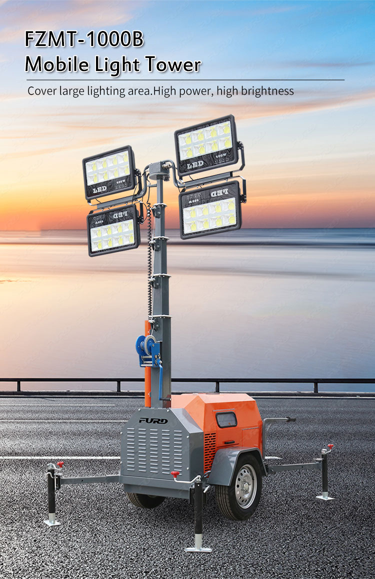 Trailer type lighthouse Electric lifting lighthouse equipment Wide range of  illumination lighthouse equipment Movable lighthouse China Manufacturers  Suppliers Factory Exporter, image size:750x1158