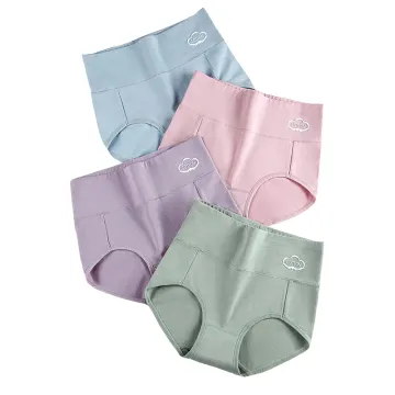 Women's High Waist Cotton Underwear Soft Breathable Plus Size Panties