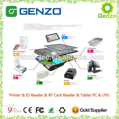 9.7inch Windows POS terminal tablet with thermal printer POS system POS machine