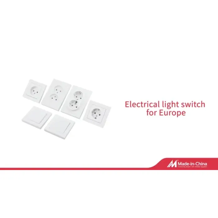 Toma de corriente europea alemana de 2 vías blanca