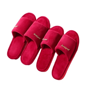 Customized Logo Coral Velvet Disposable Hotel Slippers at Best Price