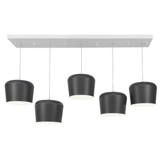 Hanging Metal 5-Light Drum Shade Pendant Light