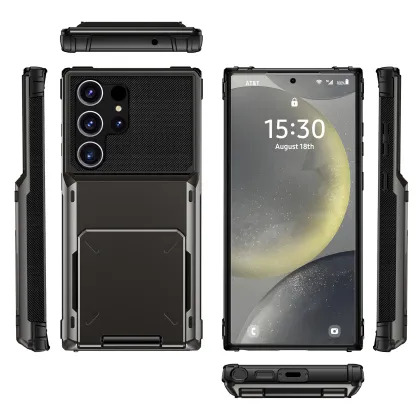 5 Card Slots Armor Case for Samsung Galaxy Models