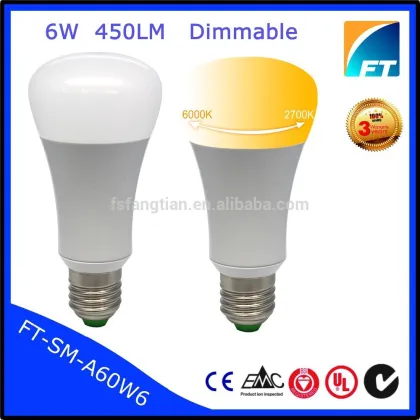 Hot sale remote control led lighting,6w smart led bulb,smart lighting