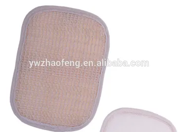 2016 cotton hemp scrub sponge scrub pad scurb mitt