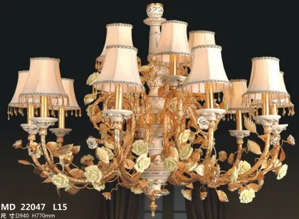 COPPER European chandelier lamps for livingroom