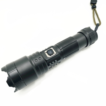 XHP70 LED -oplaadbare USB -zaklamp, 12000 lumen, waterdichte fakkel met 5 modi voor wandelen en noodgebruik