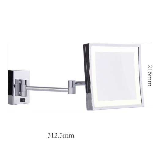 LED wall shaving mirror