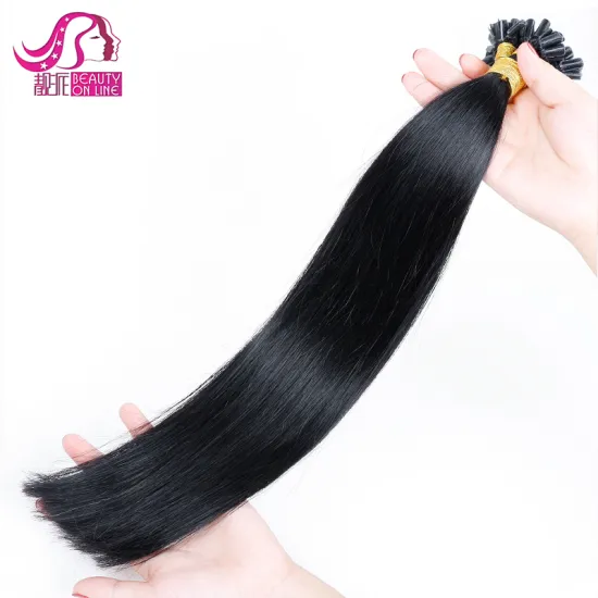 100% Brazilian Human Hair Extensions Blonde Color Prebonded Itip/Utip/Vtip Original Brazilian Human Hair