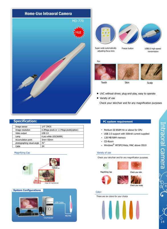 Md-770 Home Use Mini USB Intraoral Camera