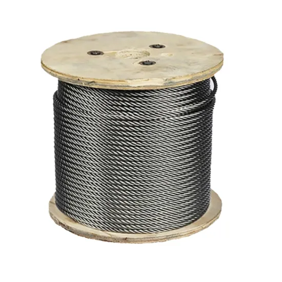 High Quality Steel Wire Rope Cables: 6x19+FC, Black/Galvanized, 1*19 & 7*7 CD70