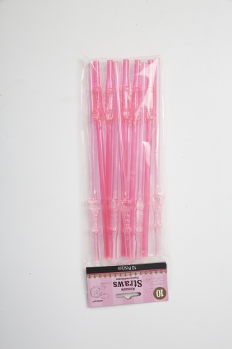 10PCS/PK PLASTIC STRAW