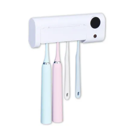 Wall-Mounted Bathroom Toothbrush Holder and Electric Toothbrush Sterilizer Rack