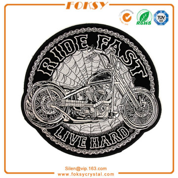 Ride Fast Live Hard Motorcycle Spider Webs Large Back Patch