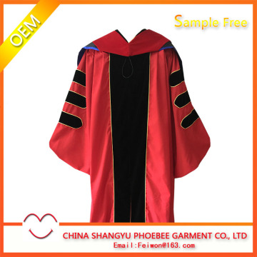 Style -B Hot Sell PHD Graduation Gown With Graduation Hoods