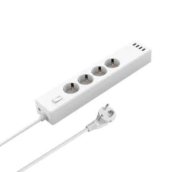 germany power strip 4 gang extension socket with usb port