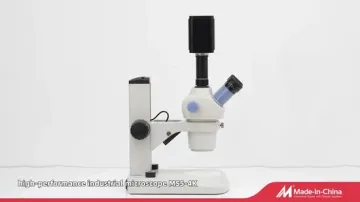 Trinocular Microscope with 1:4.5 Continuous Zoom and Large Field of View Eyepiece