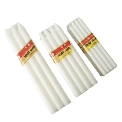 orange green brown stick candle