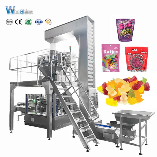 Sweet Gummy Bears Candy Doypack Filling Packing Machine