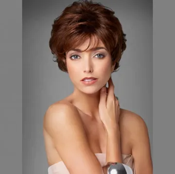 Factory wholesale price short synthetic wigs dark brownwigs kinky curly hair natural wave hair for fashion women