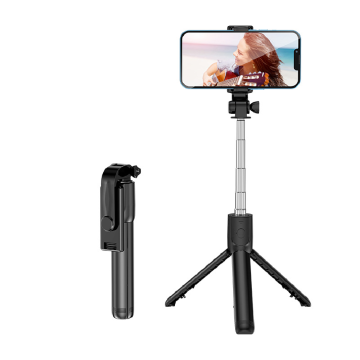 Tripode di selfie stick per telefono cellulare wireless con luce a LED, telecomando e timer - F210
