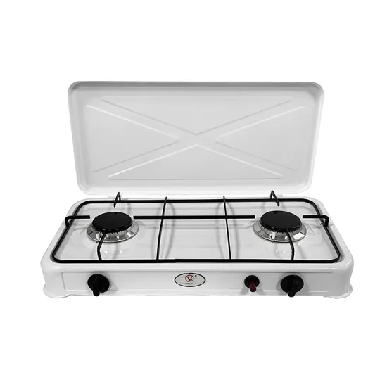 Portable Gas Stove with Piezo Ignition - 2 Burner Camping Cooker