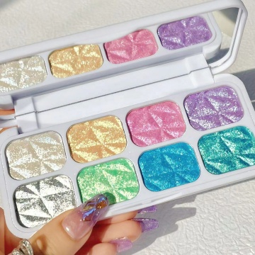 Colorful 8-Color Body Shimmer Highlighter: Long-Lasting, Cosmetic Makeup