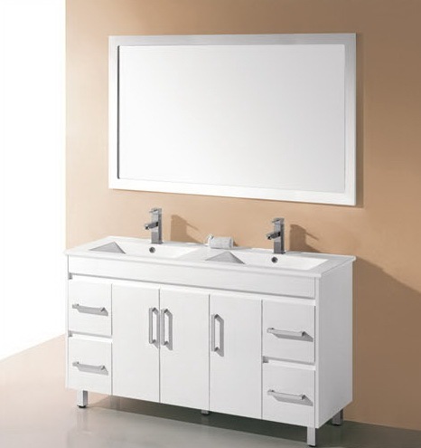 Artificial Stone Top Double Basin Bathroom Vanity