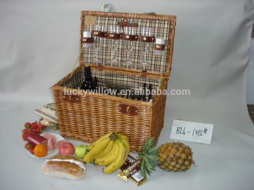 Outdoor Natural Gift Cheap Picnic Basket,Wicker Picnic baskets Wholesale,Willow Picnic Basket