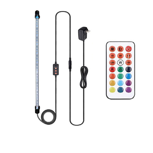 Lampu LED Aquarium Kecerahan Remote dengan timer