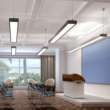 Modern Indoor Commercial Office Hanging Pendant Light - 30W/50W/70W LED Line Light