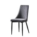 Silla de comedor de tela gris de contorno | Asiento de gracia