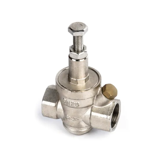 Nickel plating  brass water pressure reducing valve adjustable water pressure relief valve DN20