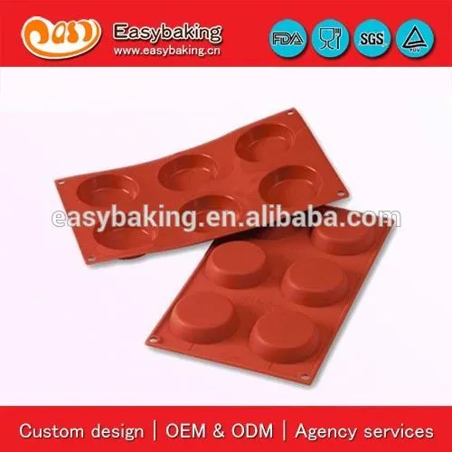6 Cavities flan mould cake baking pans silicon bakeware