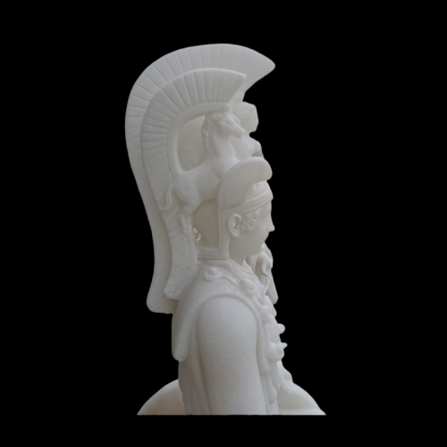 Exquisite Varvakeion Athena Statue in Authentic White Marble