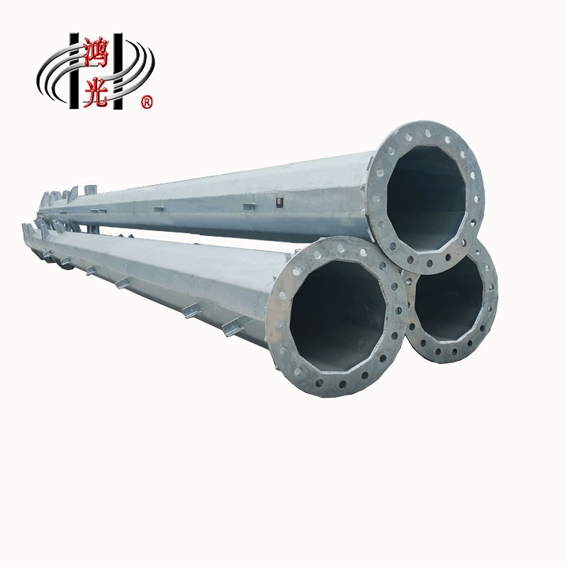 Round steel utlity power distribution pole