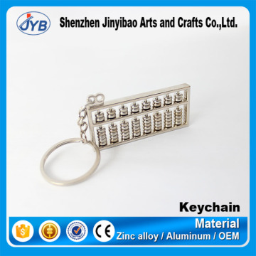 Cute small gift item abacus keyring metal silver abacus keychain wholesale